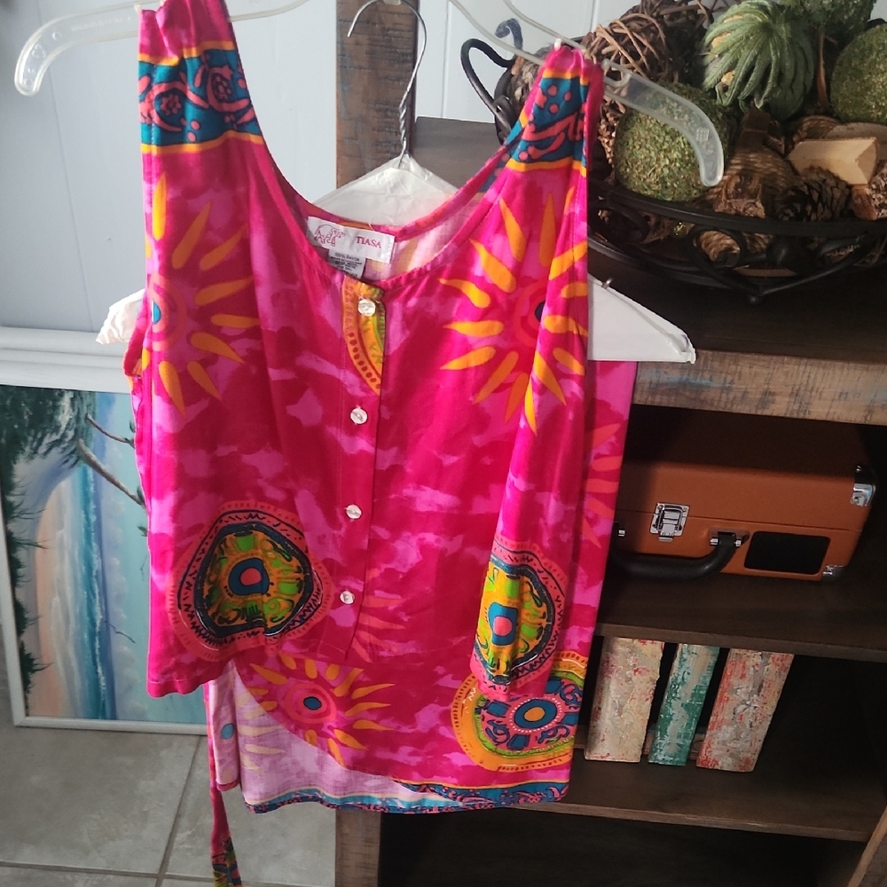 Pink Patterned Women's Top And Bottom 2 Piece